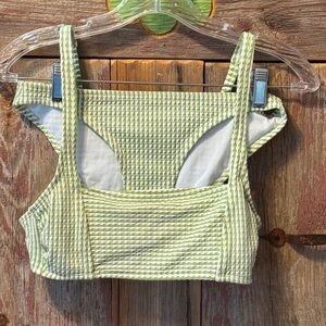 Xhilaration Green and White Gingham bikini bathing suit